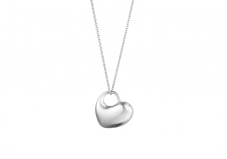 Georg Jensen Sterling Silver Heart Necklace