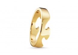 Georg Jensen 18ct Yellow Gold Fusion End Ring