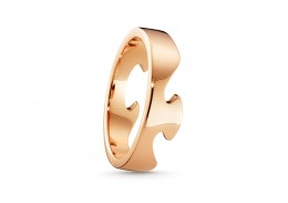 Georg Jensen 18ct Rose Gold Fusion End Ring