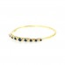 Pre-owned 18ct Gold Diamond & Sapphire Bangle