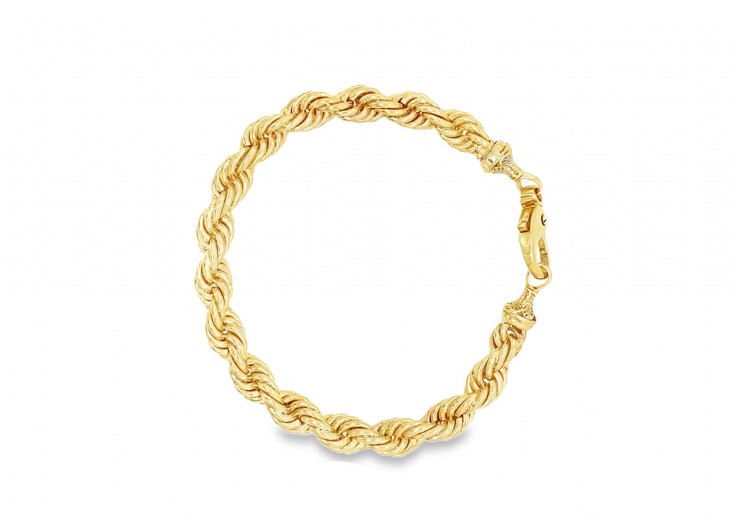 Pre-owned 9ct Gold Rope Bracelet