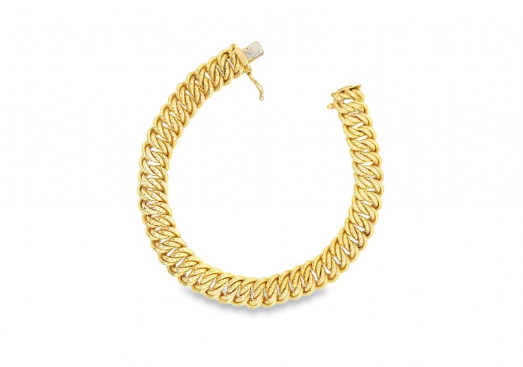 Pre-owned 9ct Double Curb Bracelet