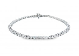 18ct White Gold Lab Diamond Tennis Bracelet