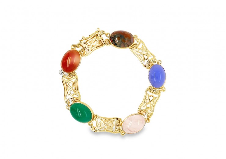 Pre-owned 9ct Gold Multi-Stone Bracelet