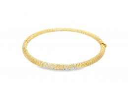 Pre-owned 9ct Gold Textured Bangle