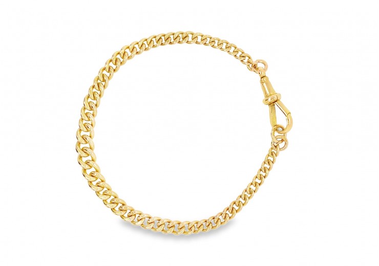 Pre-owned 9ct Rose Gold Albert Bracelet