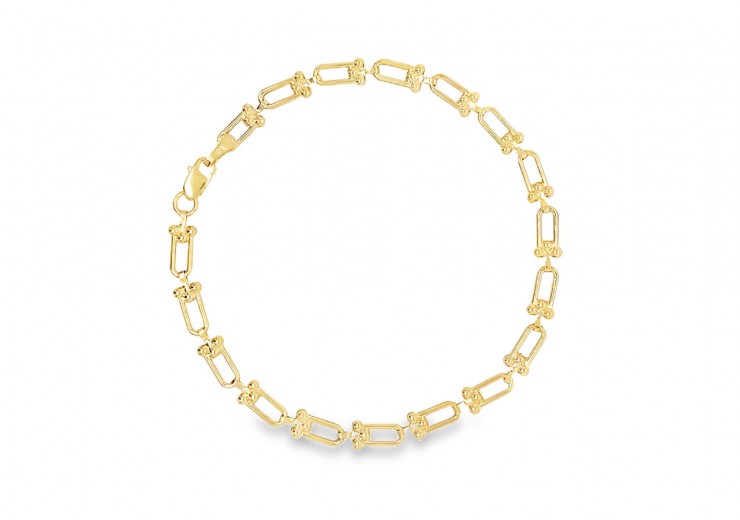 Pre-owned 9ct Yellow Gold Hollow Bracelet