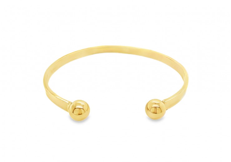 Pre-owned 9ct Yellow Gold Torque Bangle