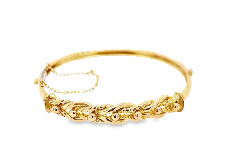 Pre-owned Antique 9ct Rose Gold Bangle