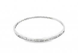 Pre-owned 9ct White Gold Diamond Bracelet