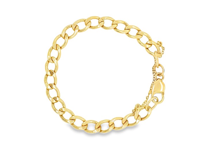 Pre-owned 9ct Yellow Gold Curb Bracelet