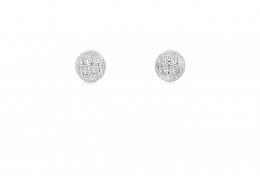 9ct White Gold Studs