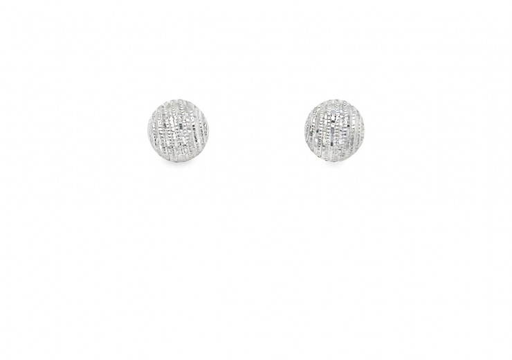 9ct White Gold Studs