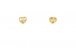 9ct Gold Heart Studs