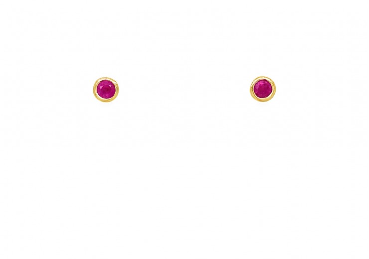 9ct Gold Ruby Studs