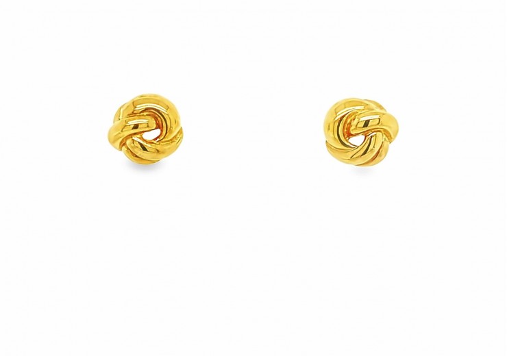 9ct Yellow Gold Knot Stud Earrings