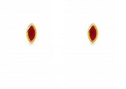 9ct Yellow Gold Ruby Stud Earrings