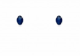 9ct White Gold Sapphire Stud Earrings