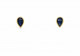 9ct Yellow Gold Sapphire Stud Earrings