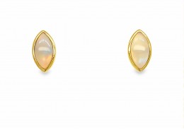 9ct Yellow Gold Opal Stud Earrings