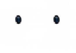 9ct White Gold Sapphire Stud Earrings