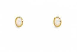 9ct Yellow Gold Opal Stud Earrings