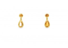 9ct Gold Citrine Earrings