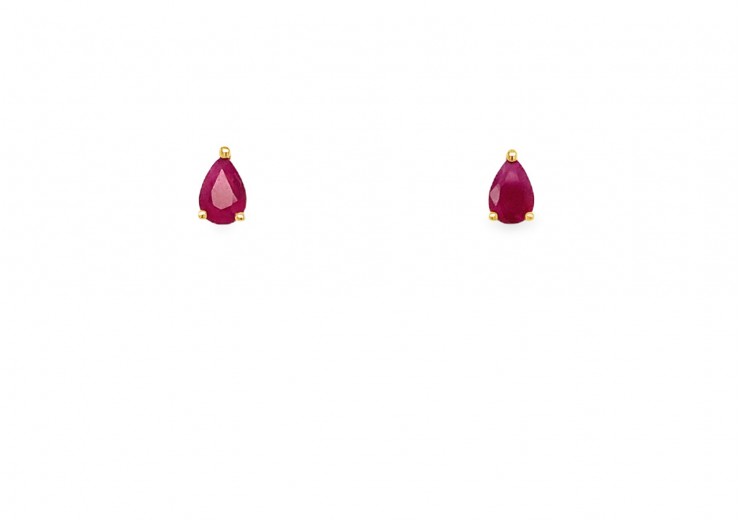 9ct Gold Ruby Earrings