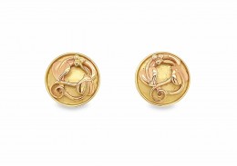 Pre-owned 9ct Yellow & Rose Gold Clogau Earrings