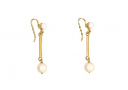 Pre-owned 14ct Yellow Gold Pearl Drop Earrings