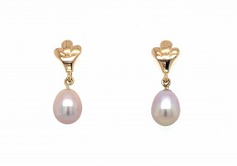 Pre-owned 18ct Yellow Gold Pearl Drop Earrings