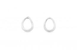 Silver Georg Jensen Offspring Drop Earrings