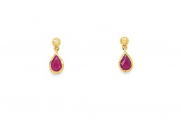 9ct Ruby Drop Earrings