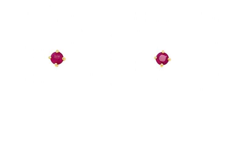 9ct Gold Ruby Studs