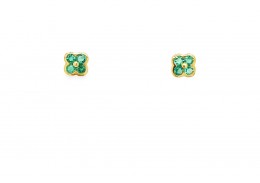 9ct Gold Emerald Earrings