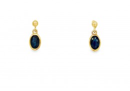 9ct Gold Sapphire Drop Earrings