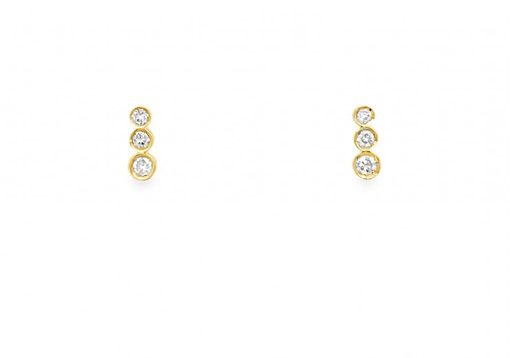 Pre-owned 18ct Yellow Gold Diamond Stud Earrings