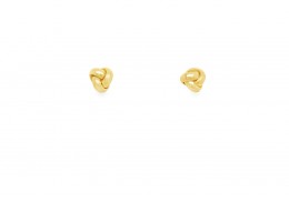 Pre-owned 9ct Yellow Gold Knot Stud Earrings