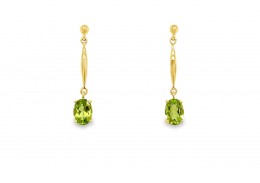 9ct Gold Peridot Earrings