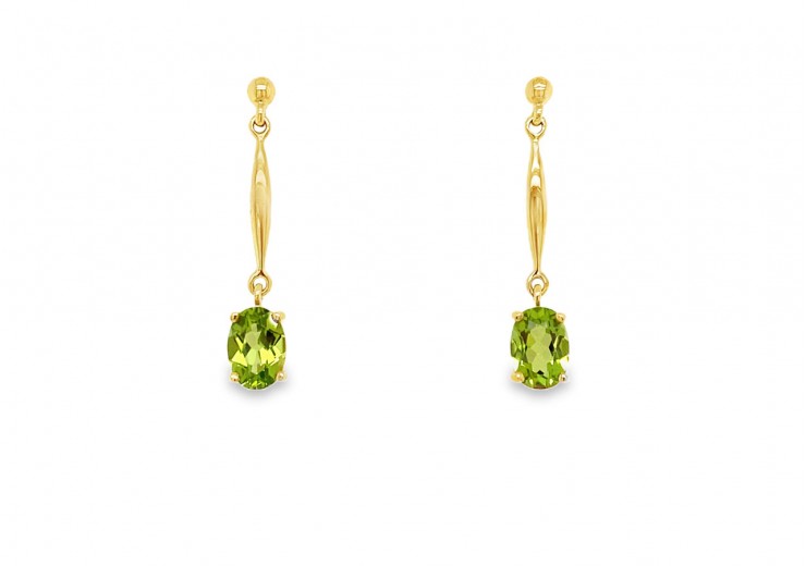 9ct Gold Peridot Earrings