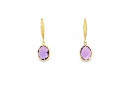 9ct Gold Amethyst Earrings
