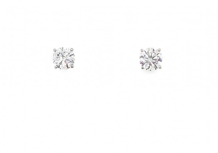 18ct White Gold Lab Diamond Earrings