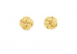 Pre-owned 9ct Yellow Knot Stud Earrings