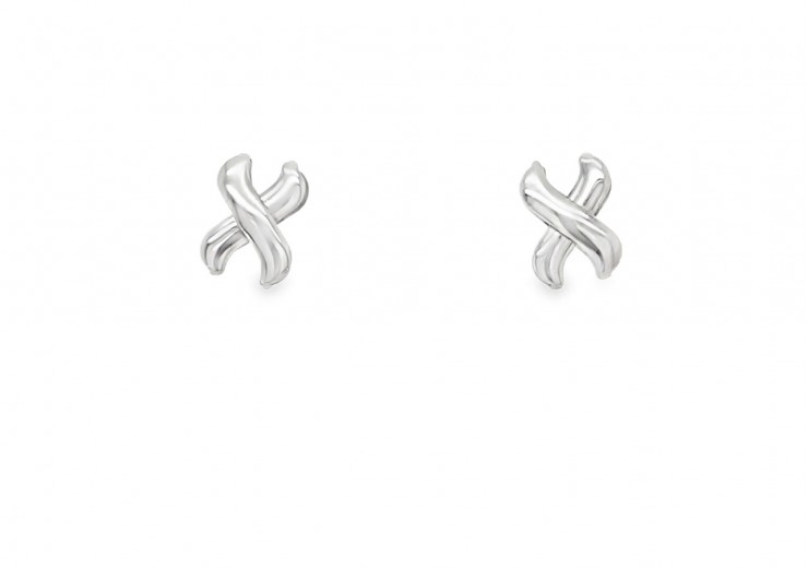 Pre-owned 18ct Gold Cross Studs