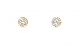 18ct Yellow Gold Lab Diamond Earrings