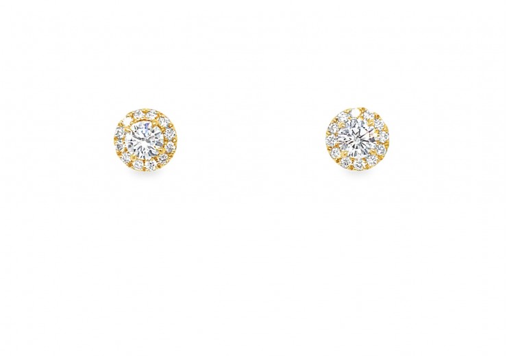 18ct Yellow Gold Lab Diamond Earrings