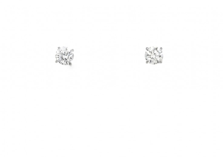 9ct White Gold Lab Diamond Earrings