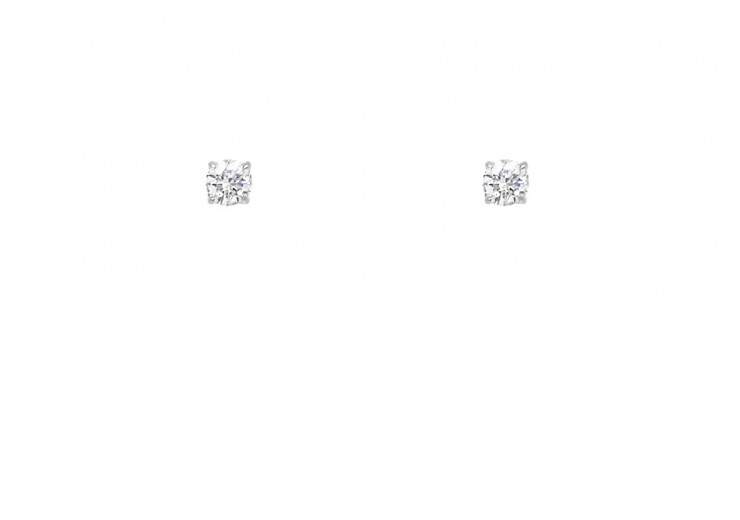 9ct White Gold Lab Diamond Earrings