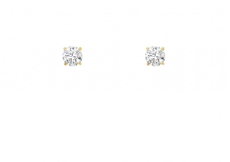9ct Yellow Gold Lab Diamond Earrings