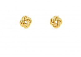 Pre-owned 9ct Gold Knot Studs